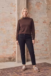 Frigga pullover dark brown melange