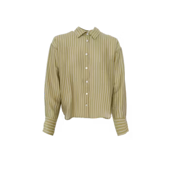 Malone skjorta randig dark lime
