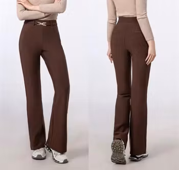 Stretchiga finbyxor bootcut brun