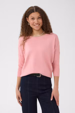 Mila r-neck pullover cameo pink