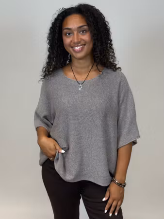 Nessa ponchotröja taupe