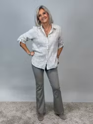 Stella stretchbyxa bootcut taupe