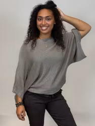 Shirly stickad taupe