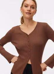 Willow ribbad topp cocoa brown