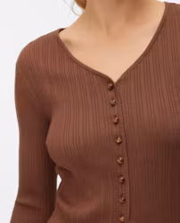 Willow ribbad topp cocoa brown