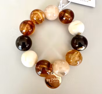 Armband kulor mix brun/beige
