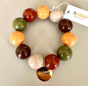Armband kulor mix grön/brun/orange