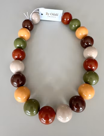 Halsband kulor mix grön/brun/orange