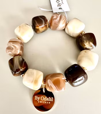 Armband chunky mix brun/nougat/beige