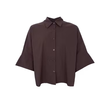 Davina loose shirt mörkbrun