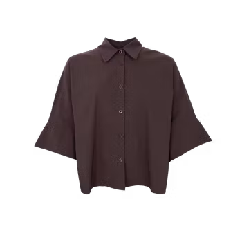 Davina loose shirt mörkbrun