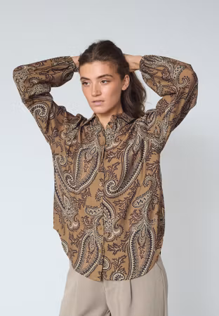 Ebbey skjorta brown paisley