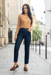 Folyrose jeans mörkblå