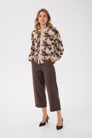 Ruby broderad blus sand