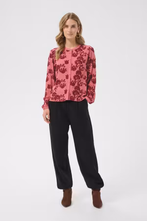 Ruby broderad blus rosa