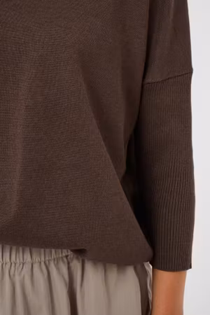 Mila r-neck pullover bracken melange
