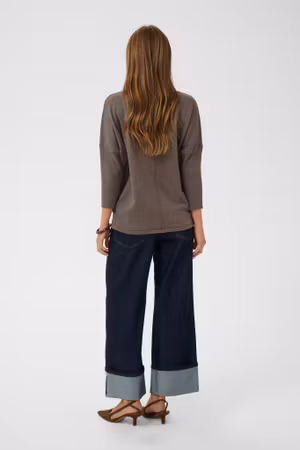 Mila r-neck pullover mink melange