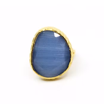 Omikron big ring jeans guld