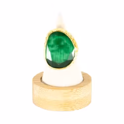 Omikron big ring petrol guld