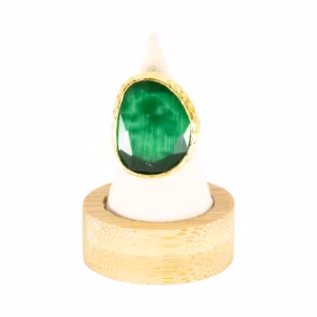 Omikron big ring petrol guld