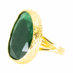Omikron big ring petrol guld