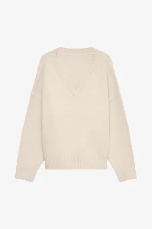 Sif V-neck stickad birch