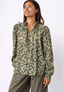 Elza blus green flower