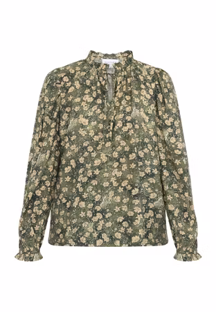 Elza blus green flower