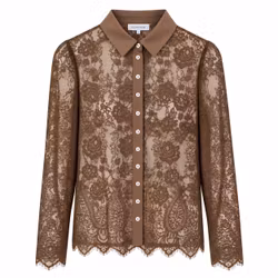 Paloma lace blus caramel