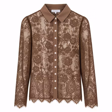 Paloma lace blus caramel