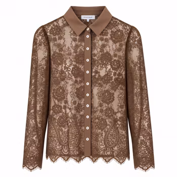 Paloma lace blus caramel