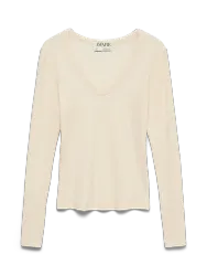 Dream v-neck topp whitecap