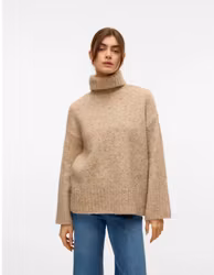 Ingrid stickad polo silver mink