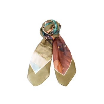 Marble silk scarf