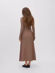 Alessandria stickad klänning beige