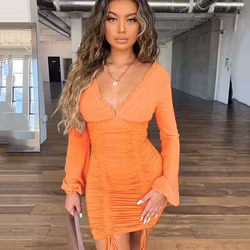 BODYCON DRESS ORANGE