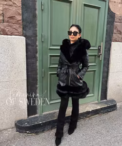 SARAH JACKET LONG ALL BLACK