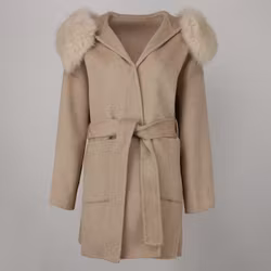 VALENTINA COAT TAN FAKE FUR