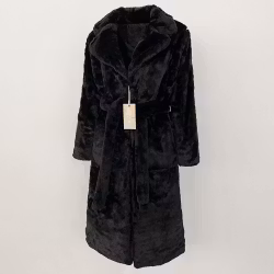 BIANCA FAKE FUR COAT BLACK