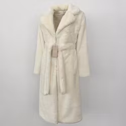 BIANCA FAKE FUR COAT WHITE