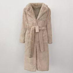 BIANCA FAKE FUR COAT BEIGE