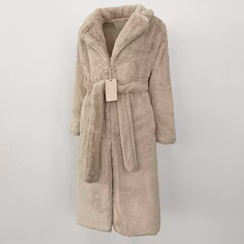 BIANCA FAKE FUR COAT BEIGE