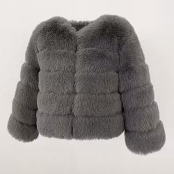 CANNES JACKET FAKE FUR GREY