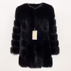 CANNES JACKET LONG FAKE FUR ALL BLACK
