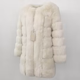 CANNES JACKET LONG FAKE FUR WHITE