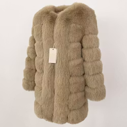 CANNES JACKET LONG FAKE FUR BEIGE