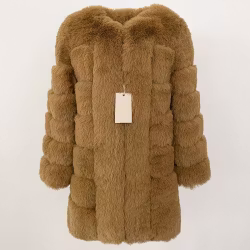 CANNES JACKET LONG FAKE FUR BEIGE