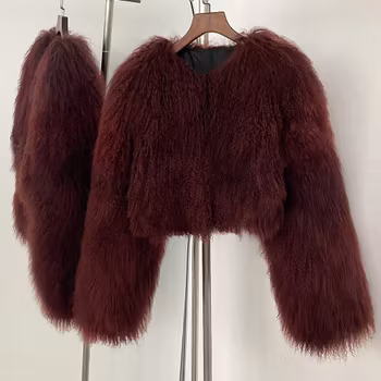 BECCA CROPPED SHEARLING JACKET BOUGOURY