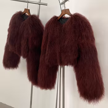 BECCA CROPPED SHEARLING JACKET BOUGOURY