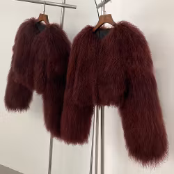 BECCA CROPPED SHEARLING JACKET BOUGOURY